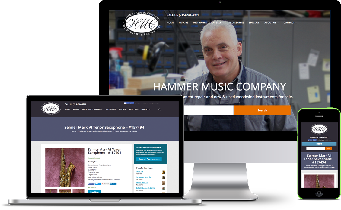 music website design