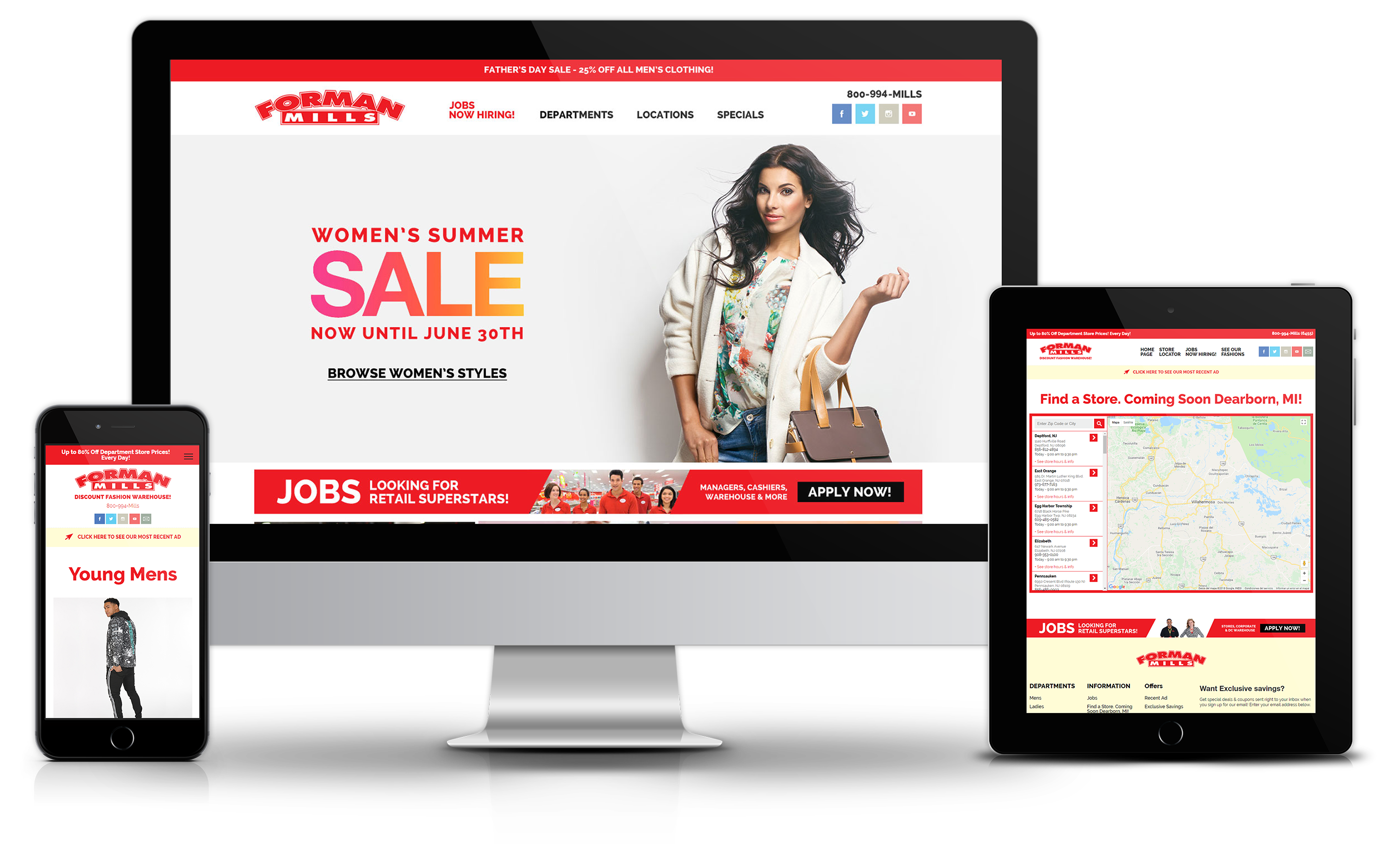 forman mills website design